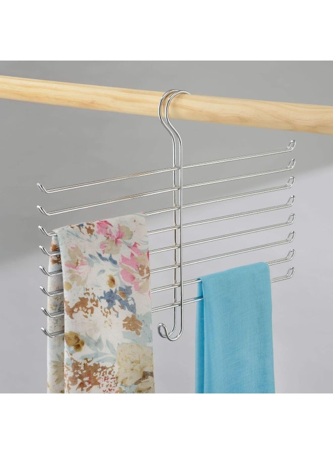 InterDesign iDesign Steel 8Rod Spine Hanging Closet Organizer The Classico Collection 126 x 16 x 75 Chrome - Image 2