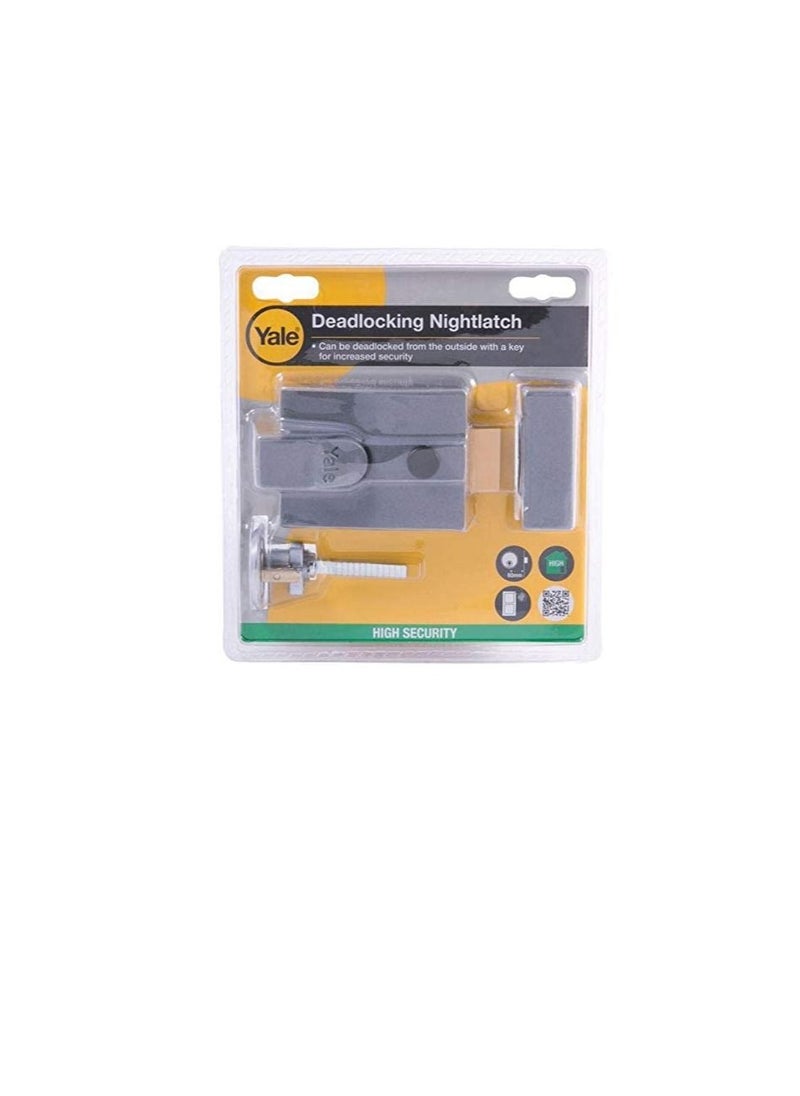 Yale Yale Deadlocking Night Latch - Gray  - Image 3