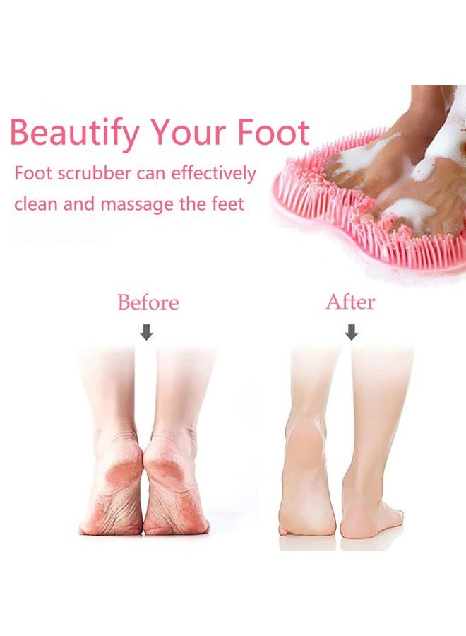 Easkite Shower Foot and Back Scrubber with Suction Cups,Wall Mounted Shower Foot Scrubber,Exfoliating Silicone Bath Massage Cushion Foot Cleaning Brush(Pink) - Image 5