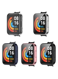 Homeosoobone 5 Pieces Compatible Xiaomi Redmi Watch 2 Lite Case TPU Plating Bezel All in one Protective Case  - Image 1
