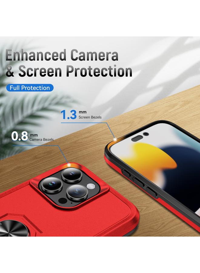 S-TOP Case For iPhone 16 Pro Pioneer Armor Heavy Duty PC + TPU Phone Case with Holder - Image 3