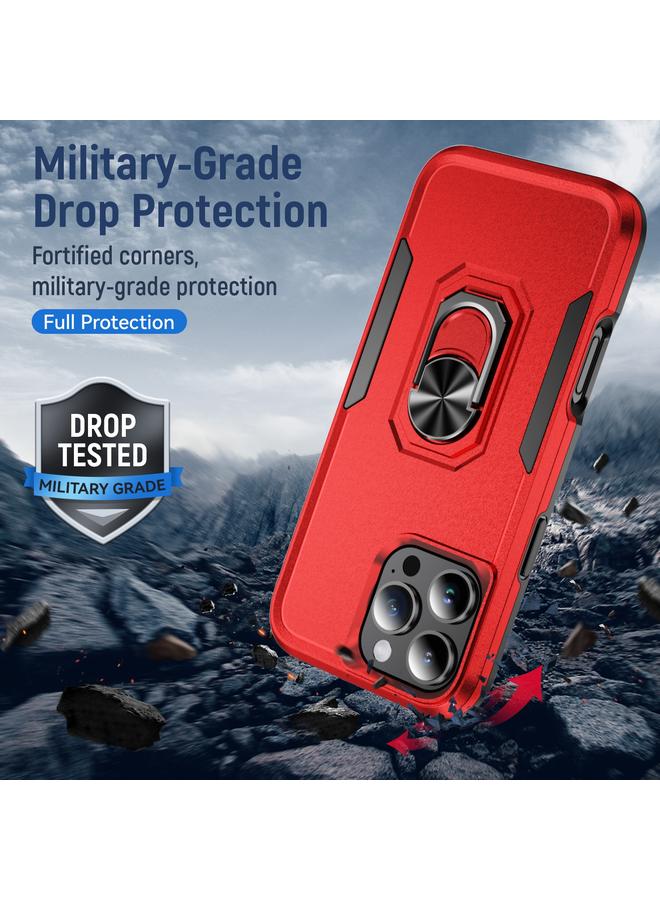 S-TOP Case For iPhone 16 Pro Pioneer Armor Heavy Duty PC + TPU Phone Case with Holder - Image 2