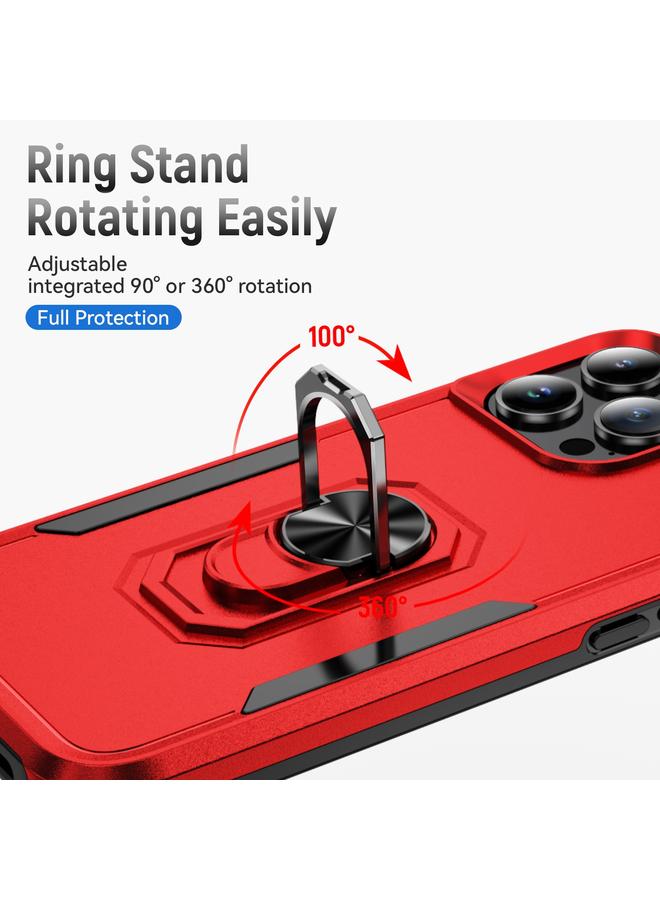 S-TOP Case For iPhone 16 Pro Pioneer Armor Heavy Duty PC + TPU Phone Case with Holder - Image 4