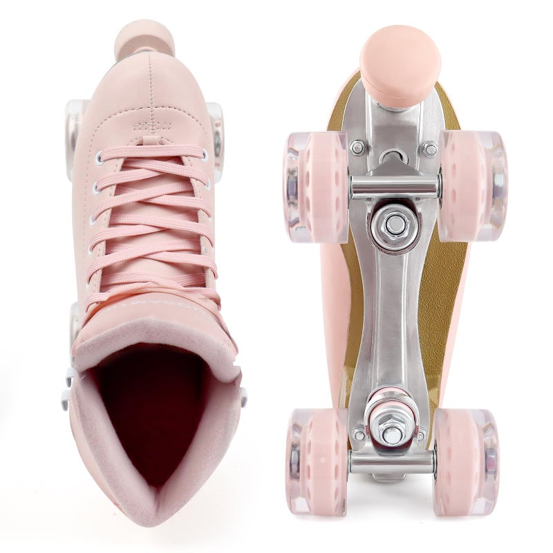 Tuosamtin Roller Skates for Women Girls with Height Adjustable Rubber Stoppers Cute Retro Quad Roller Skates for Outdoor and Indoor - Image 4