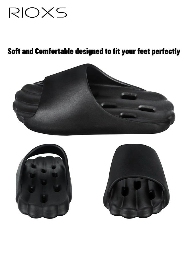 ريوكس شباشب للجنسين، شباشب استحمام صيفية سريعة الجفاف ومانعة للانزلاق مع فتحات تصريف، شباشب حمام خفيفة الوزن من مادة EVA للرجال والنساء، شباشب منزلية للنساء والرجال، صنادل استحمام للمنزل/الحمام/المسبح الداخلي والخارجي/الشاطئ، شباشب للضيوف، شباشب للمهاجع - Image 5