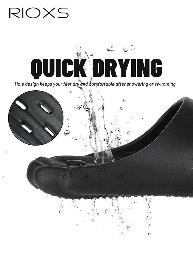 ريوكس شباشب للجنسين، شباشب استحمام صيفية سريعة الجفاف ومانعة للانزلاق مع فتحات تصريف، شباشب حمام خفيفة الوزن من مادة EVA للرجال والنساء، شباشب منزلية للنساء والرجال، صنادل استحمام للمنزل/الحمام/المسبح الداخلي والخارجي/الشاطئ، شباشب للضيوف، شباشب للمهاجع - Image 4