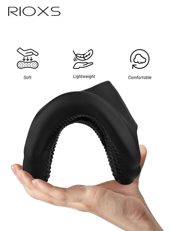 RIOXS Unisex Slippers, Quick-Dry Shower Slippers with Drain Holes, Lightweight EVA Bath Slippers for Men and Women, Non Slip House Slides Shower Sandals, Women's Men's Comfort Slip-Ons Slippers, Flat Slipper for Home Bathroom Beach Pool Spa, Guest Slipper Dorm Slippers, Indoor Outdoor Slippers, Classic Black Slippers - Image 4