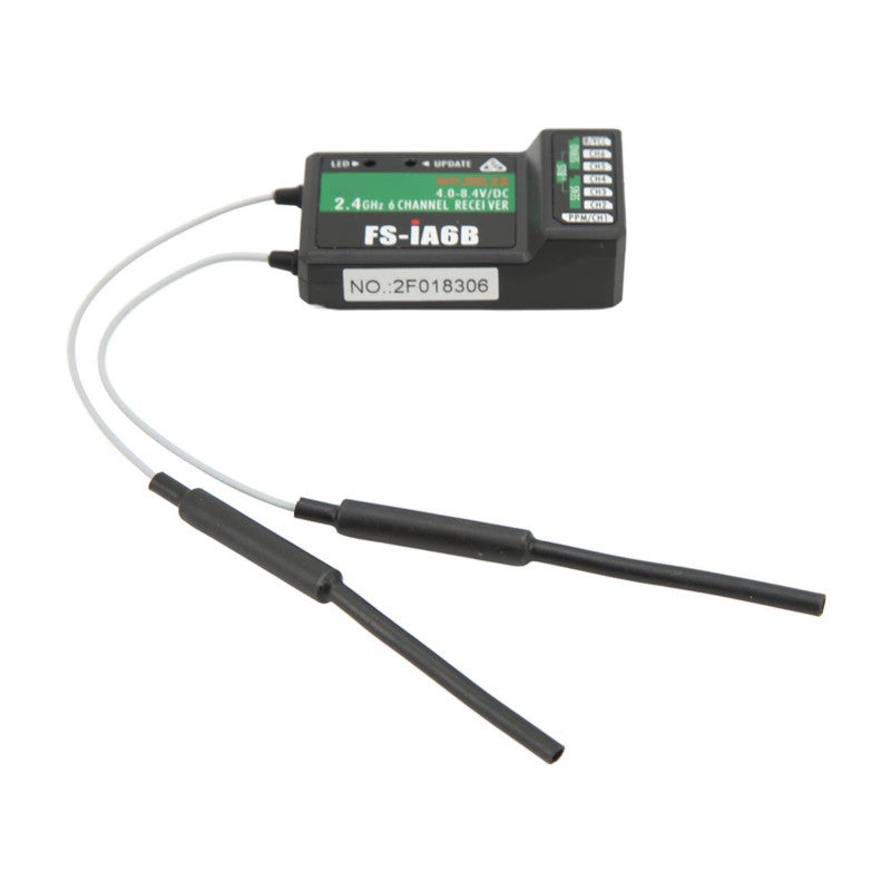 FS i6B Receiver: 6CH 2.4GHz Dual Antenna - Fast Stable Response Lightweight Receiver for Flysky Transmitters RC Fixed Wing Gliders Helicopters - Image 3