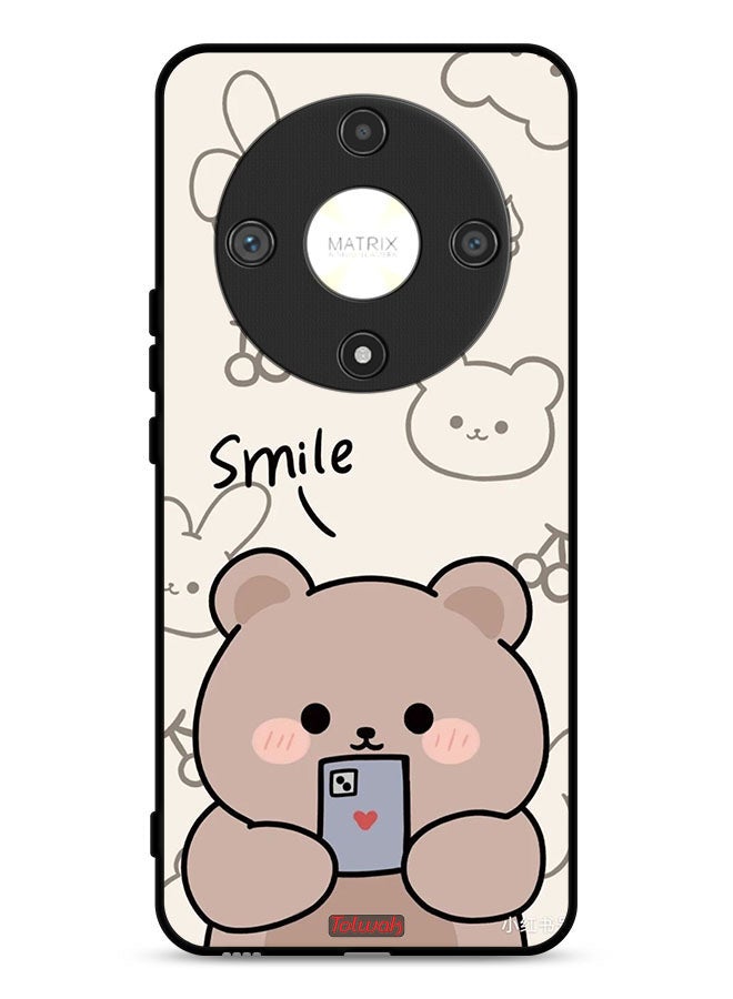 Tolwak غطاء حماية Honor X9b 5G بتصميم دب مبتسم - Image 1