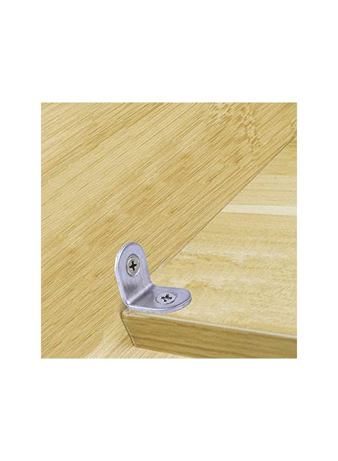 The Bros Corner Brace, 20pcs L Shaped Corner Code Connector 20x20x16mm Stainless Steel Right Angle Joint Brackets Metal Shelf Bracket Fastener for Wood Cabinet Shelves Furniture Chair Table with Screws - Image 3