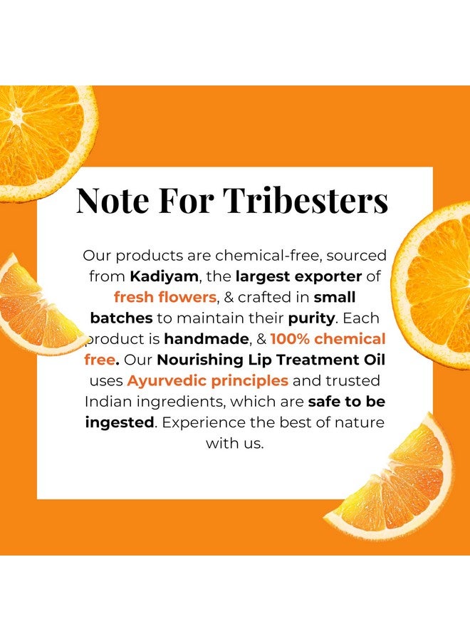The Tribe Concepts Nourishing Lip Treatment Oil with Rose Petals, Liquorice, Orange Peel for Pigmented Lips, Lip Oil for Women & Men, for Dark, Pigmented, Dull, Dry & Chapped Lips, 8 ml - Image 4