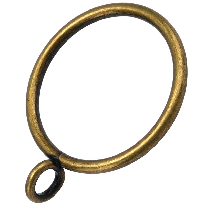 AMZSEVEN 44 Pack Curtain Rings with Eyelets, Metal Drapery Rings for Pinch Pleat Curtains, Drape Ring 1.5 Inch I D, Fits Up to 1.2 in Rod (Bronze) - Image 1