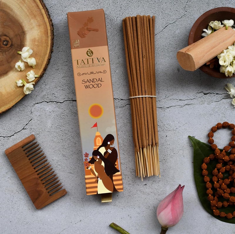 TATTVA Tattva Agarbatti Natural Fragrance for Puja Meditation Gifting 100 Organic Sandalwood  - Image 3