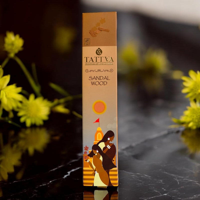 TATTVA Tattva Agarbatti Natural Fragrance for Puja Meditation Gifting 100 Organic Sandalwood  - Image 2
