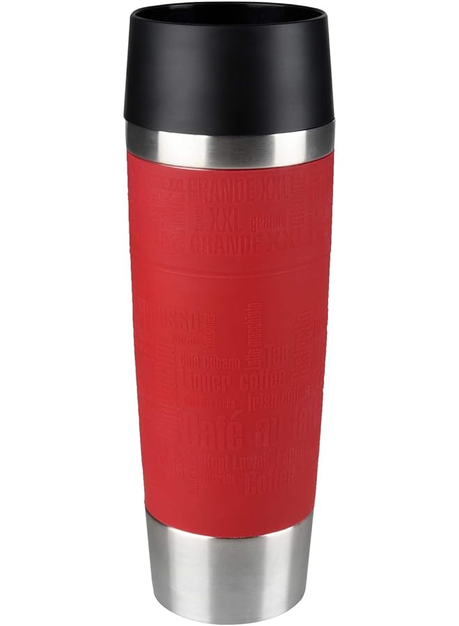 emsa Mug Grand  Premium High Performance German Engineered Thermos Vacuum Flask Tumbler 0.50L Red - Image 1
