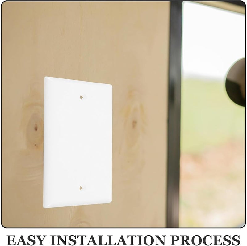 Tehaux Unbreakable Non Conductive Wall Plate Cover Smooth Flat Faceplate Safe Protective Cover - Image 4
