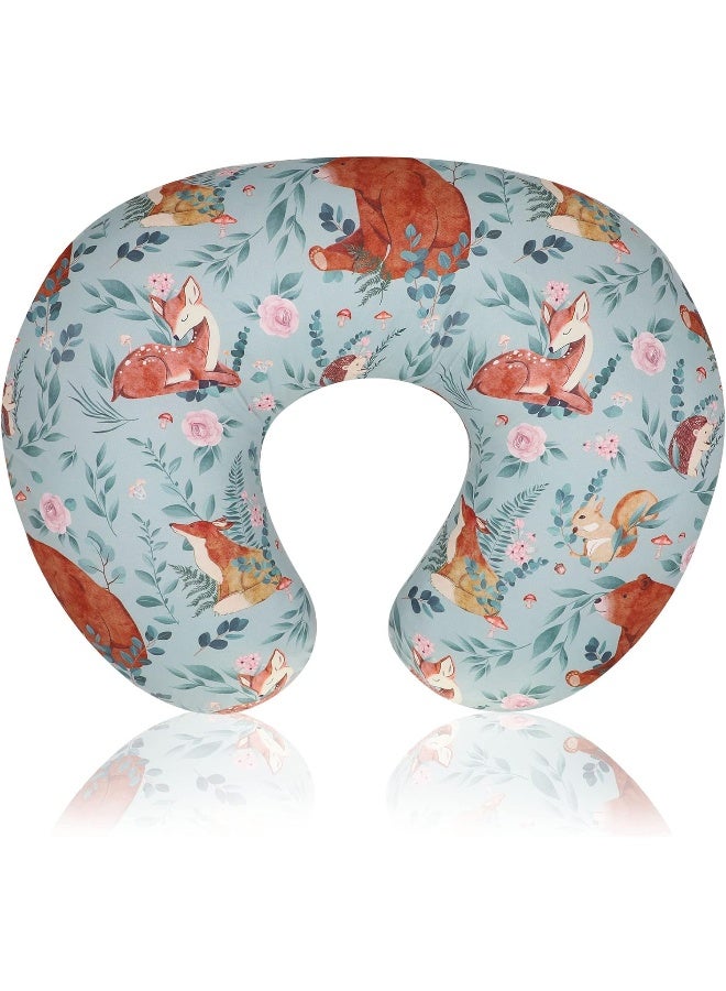 TANOFAR Nursing Pillow Covers, Bear Breastfeeding Pillow Cover for Baby Boys & Girls, Woodland Nursing Pillow Case for Newborn, Soft Fabric Fits Snug On Infant, Washable & Breathable - Image 1