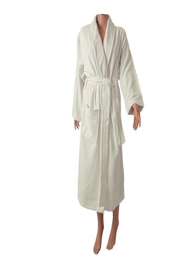 Banotex Women's soft cotton bathrobe with a pocket and a waist belt with a distinctive slipper in an elegant design, multi-size  - Image 1