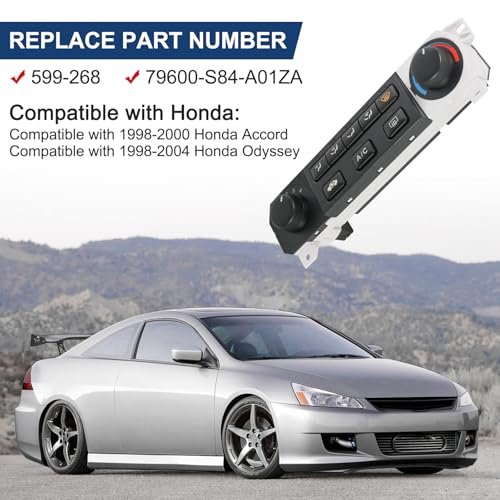 DICMIC A/C Heater Climate Control Module Compatible with 1998-2000 Honda Accord 1998-2004 Honda Odyssey Replace# 599-268, 79600-S84-A01ZA - Image 2