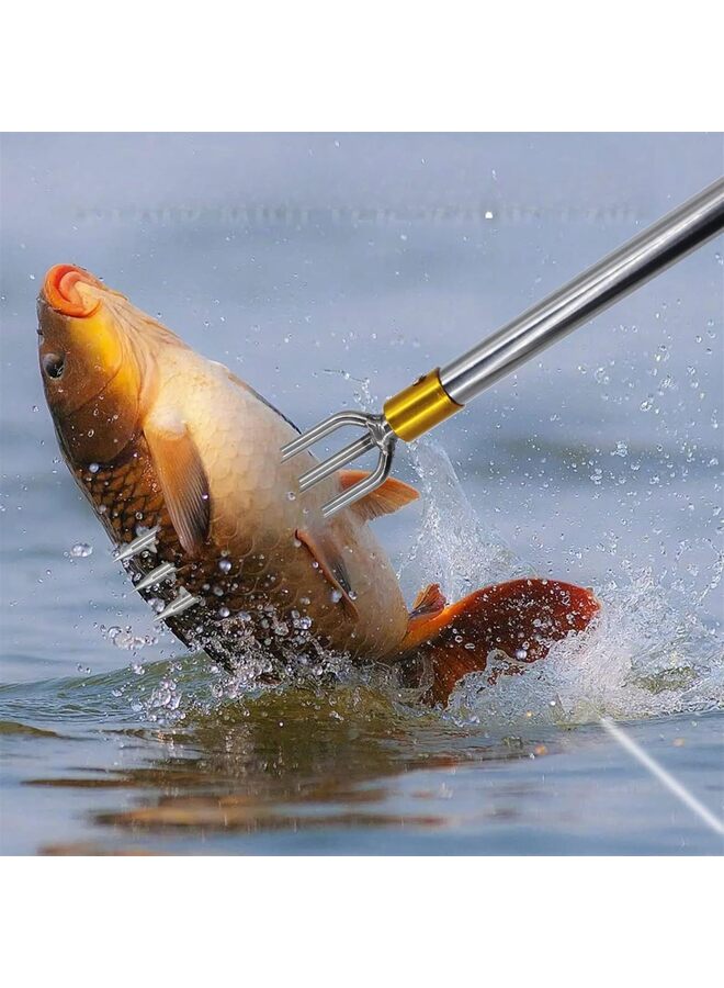 TTelescopic Fish Gaff with Assorted, Sea and Ice Fishing Spear Gig for Hunting Fish Frog Mole - Image 4