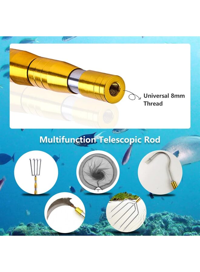 TTelescopic Fish Gaff with Assorted, Sea and Ice Fishing Spear Gig for Hunting Fish Frog Mole - Image 5