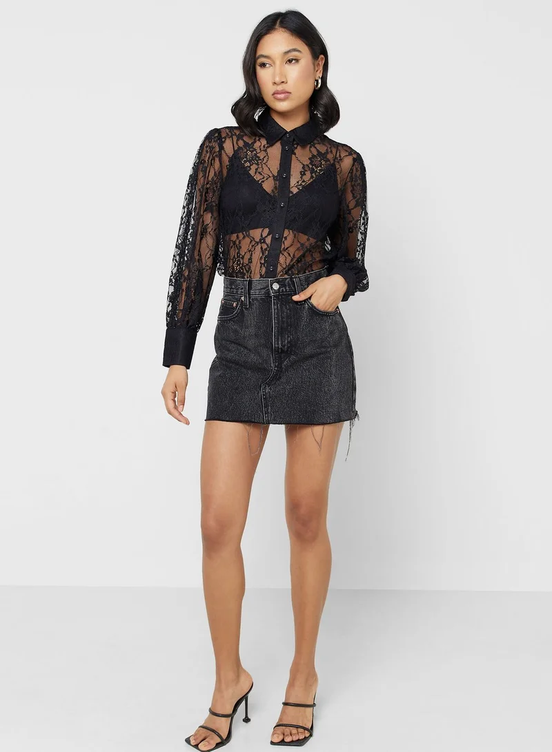 GUESS Puff Sleeve Top