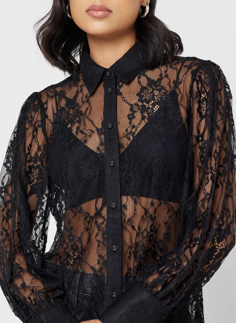 GUESS Puff Sleeve Top