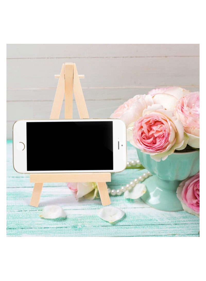 Compact Wooden Easel for Desk with Photo Frame Tripod Mini Display Stand Perfect for Oil Paintings and Advertisements Set of 10 Pieces  - Image 4