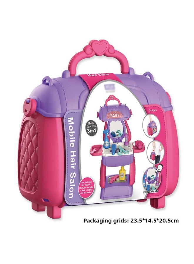 Play-in Toy Dresser Makeup Toy Hair Crossbody Bag Gifts For Girls-Color:Hair Crossbody Bag  - Image 4