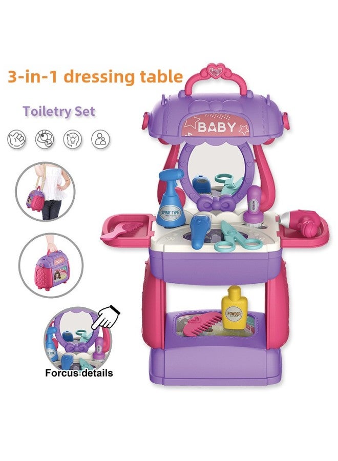 Play-in Toy Dresser Makeup Toy Hair Crossbody Bag Gifts For Girls-Color:Hair Crossbody Bag  - Image 1