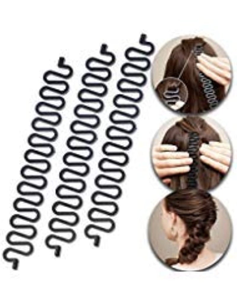 Galepromot 2Pcs Black Women Hair Braiding Tool Roller Hair Twist Styling Accessories simple and Styling Tools Hair Rollers - Image 2