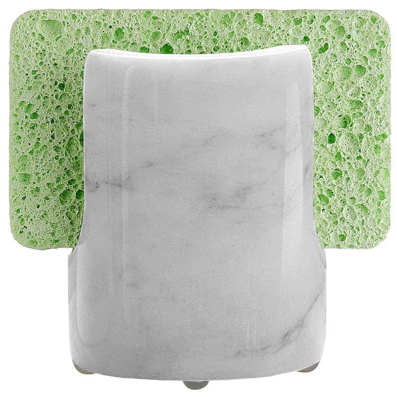 EVERBBKING Marble Sponge Holder Sink Sponge Caddy for kichen counter Drying Rack for Sink Organizer Modern Stone Kitchen Sink Caddy - Image 1