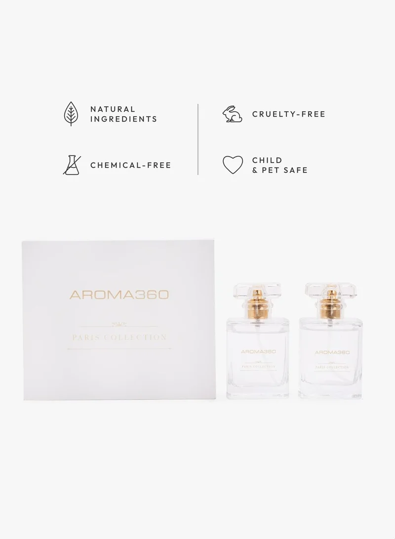 AROMA360 My Way - Essential Oil Room Spray Duo - Luxury Hotel Inspired Aromatherapy - Lush Sandalwood, Warm Virginia Cedar, Beautiful Iris - Hypoallergenic - 2 Pack