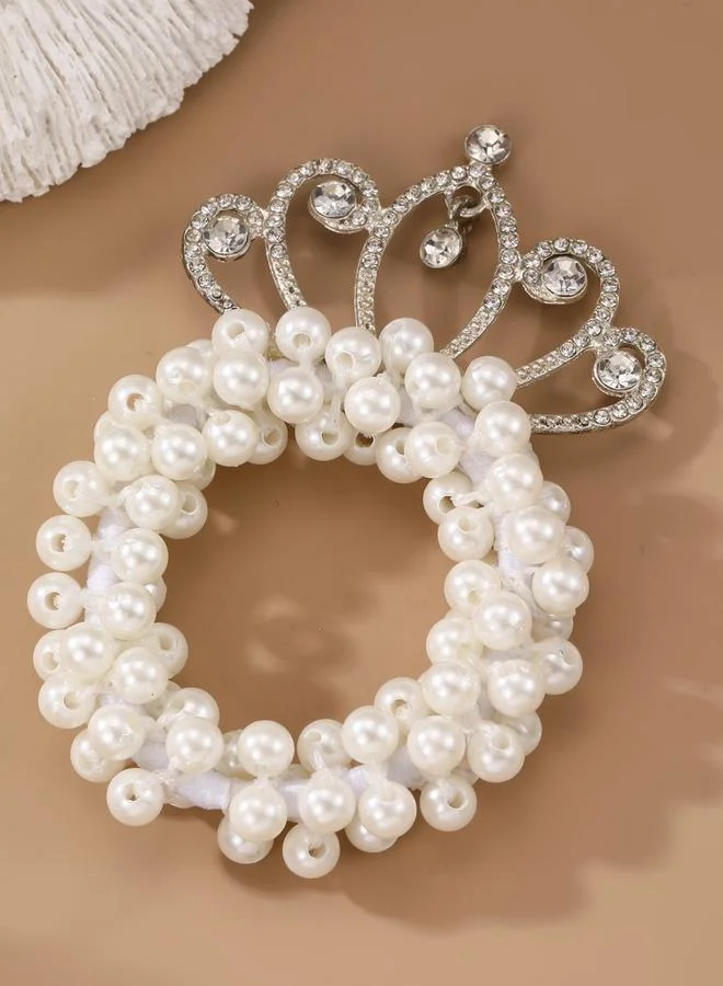 تايك تو ربطات شعر مزينة بتاج لؤلؤ