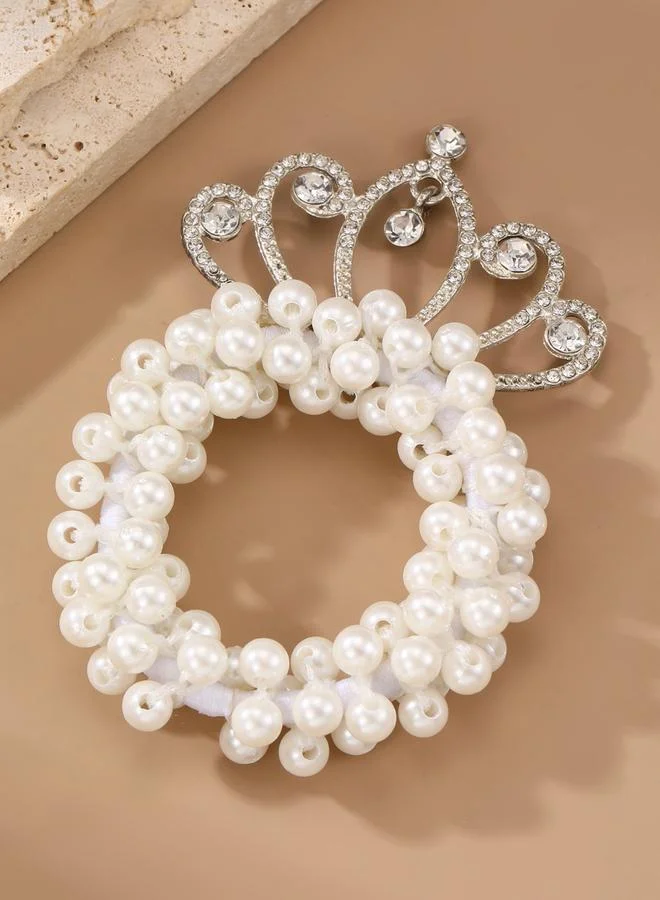 تايك تو ربطات شعر مزينة بتاج لؤلؤ