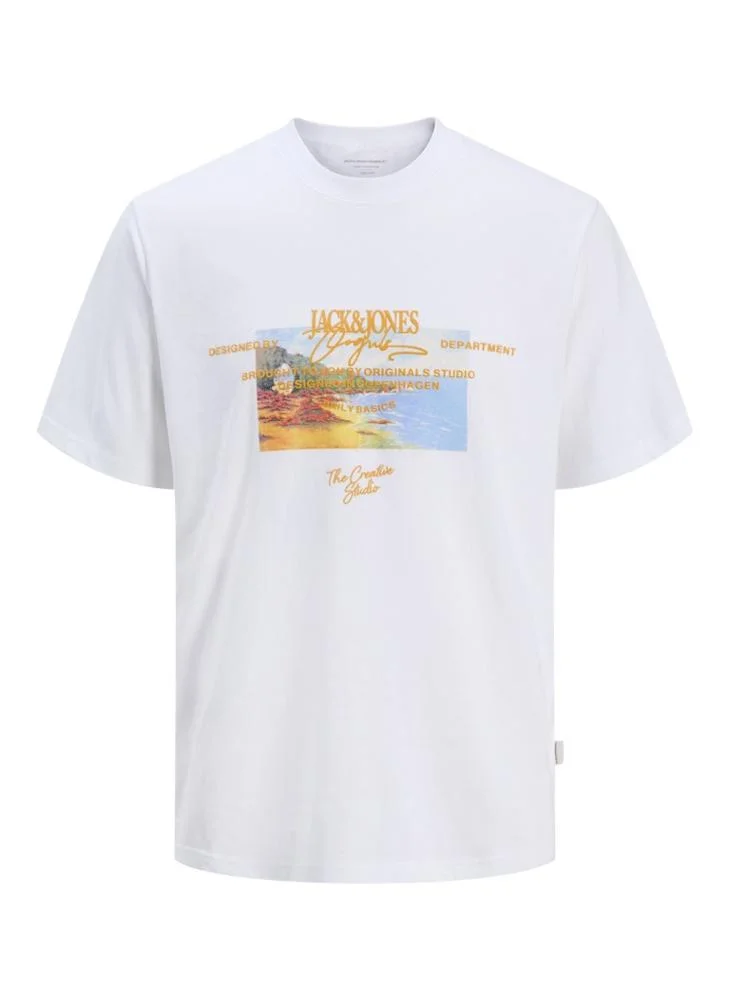 JACK & JONES Joralmeria Stamp Crew Neck T-Shirt
