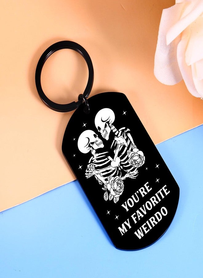 KINMES Goth Christmas Wicked Keychain Gifts for Boyfriend Girlfriend, Anniversary Halloween Sweetest Day Gifts for Couple Husband Wife, for Girlfriend Boyfriend, Goth Stocking Stuffers for Men Women - Image 2