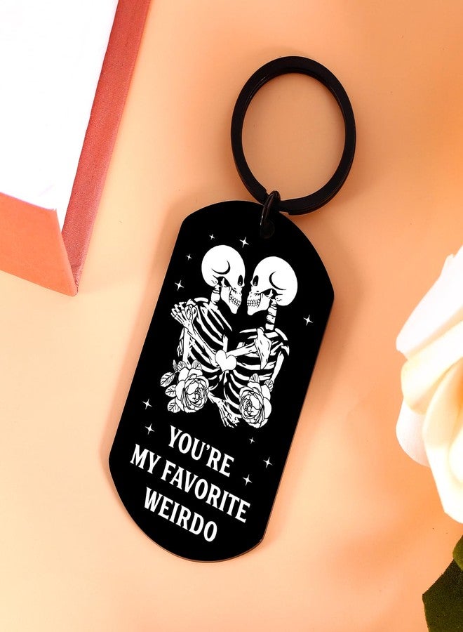 KINMES Goth Christmas Wicked Keychain Gifts for Boyfriend Girlfriend, Anniversary Halloween Sweetest Day Gifts for Couple Husband Wife, for Girlfriend Boyfriend, Goth Stocking Stuffers for Men Women - Image 5