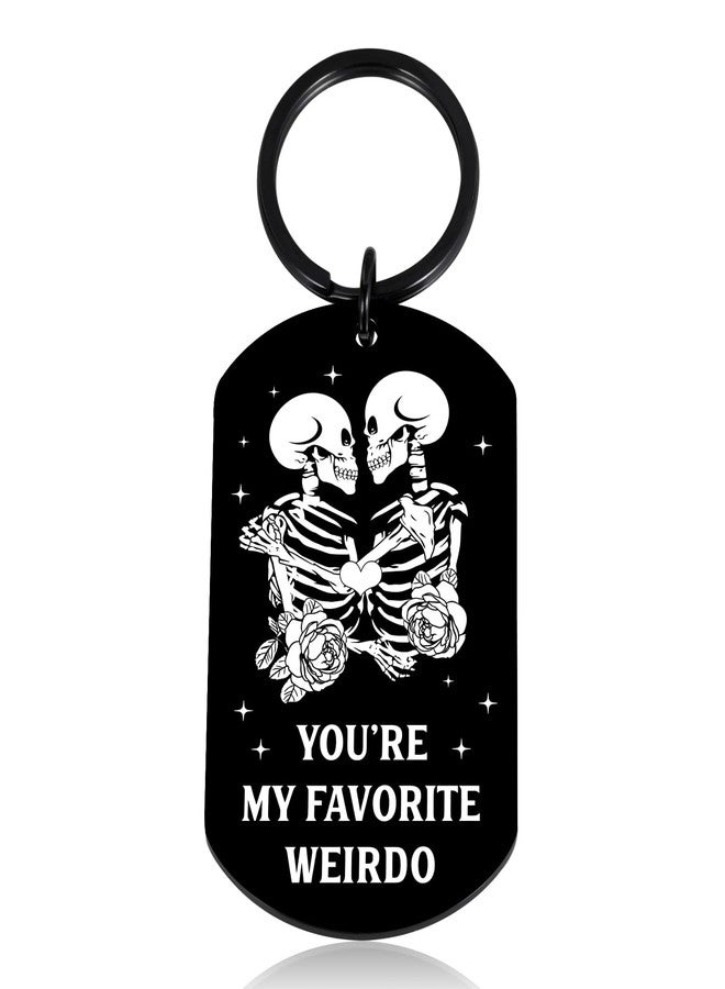KINMES Goth Christmas Wicked Keychain Gifts for Boyfriend Girlfriend, Anniversary Halloween Sweetest Day Gifts for Couple Husband Wife, for Girlfriend Boyfriend, Goth Stocking Stuffers for Men Women - Image 1
