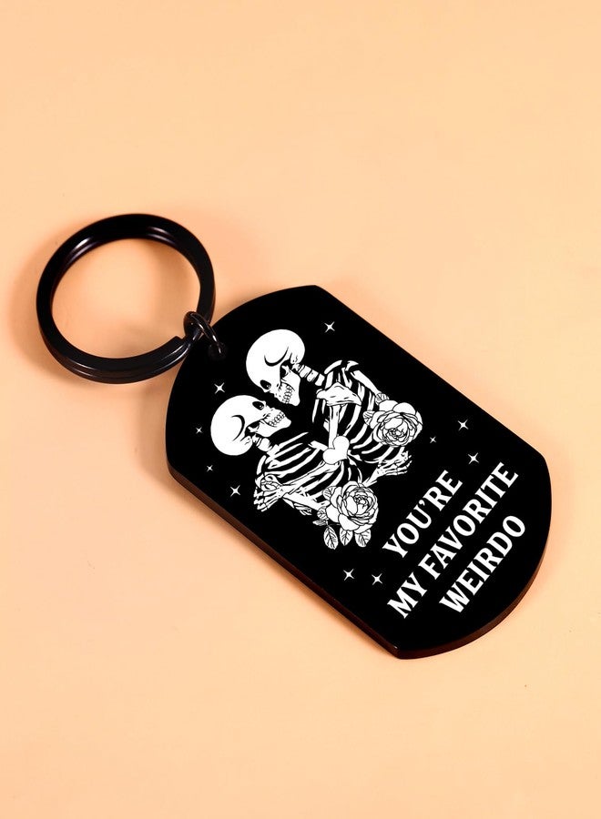 KINMES Goth Christmas Wicked Keychain Gifts for Boyfriend Girlfriend, Anniversary Halloween Sweetest Day Gifts for Couple Husband Wife, for Girlfriend Boyfriend, Goth Stocking Stuffers for Men Women - Image 4