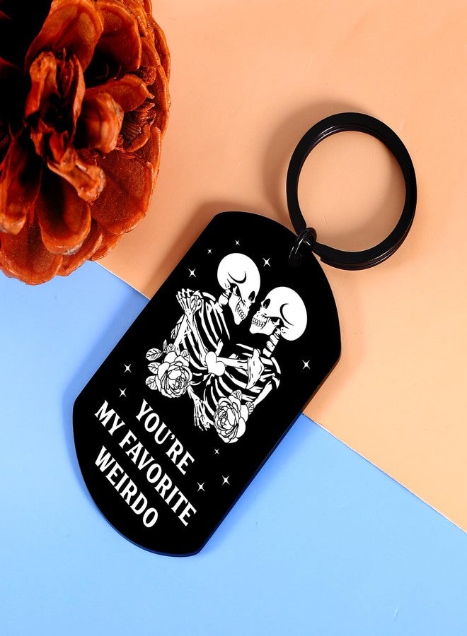 KINMES Goth Christmas Wicked Keychain Gifts for Boyfriend Girlfriend, Anniversary Halloween Sweetest Day Gifts for Couple Husband Wife, for Girlfriend Boyfriend, Goth Stocking Stuffers for Men Women - Image 3