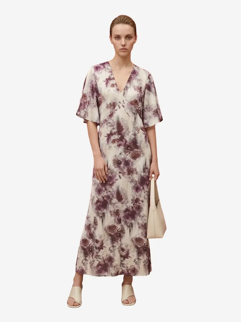 ماي فاشن MY FASHION Abstract Print Midi Dress