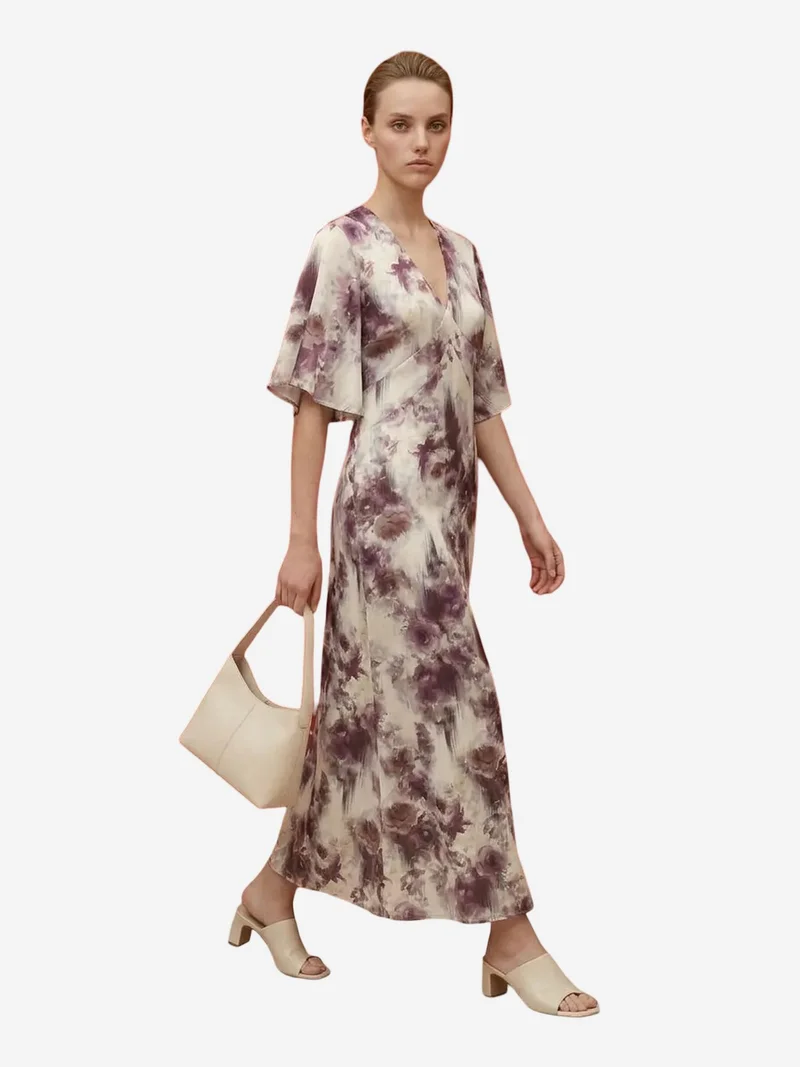 My Fashion Multicolor MY FASHION Abstract Print Midi Dress for Women | Best Price UAE
