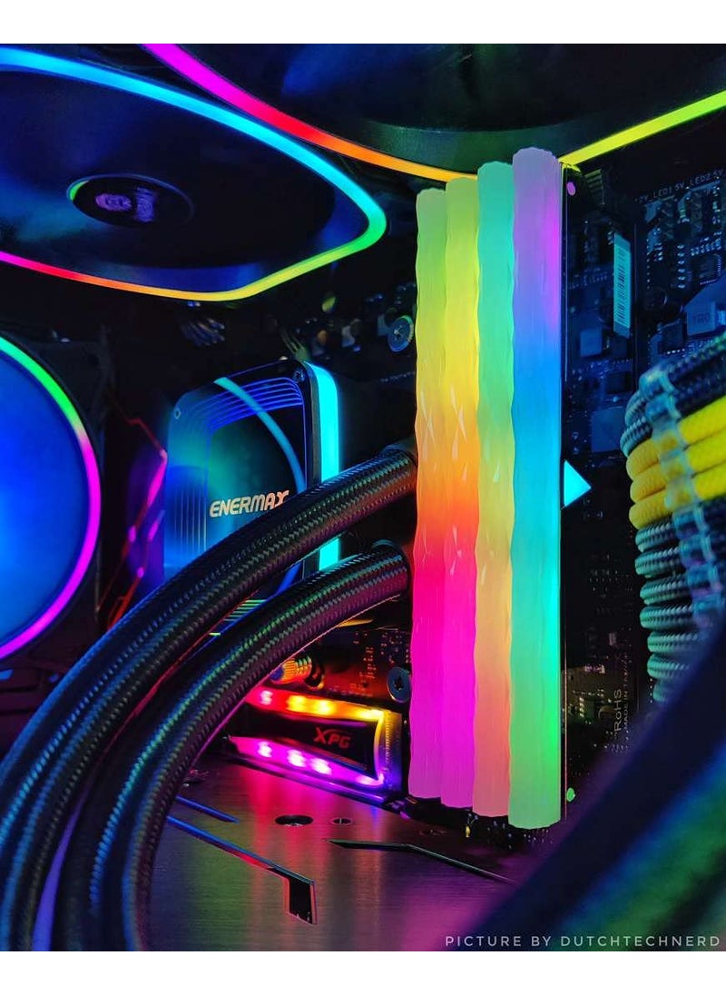V-COLOR COLOR YOUR LIFE V-Color Prism Pro RGB DDR4 16GB(2x8GB+2xDummy) 3600MHz (PC4-28800) RAM with RGB Filler Kit Gaming Desktop Gaming Memory Module Ram -SCC Kit Jet Black (SCC-TL8G36818D-E6PRKWK)  - Image 3