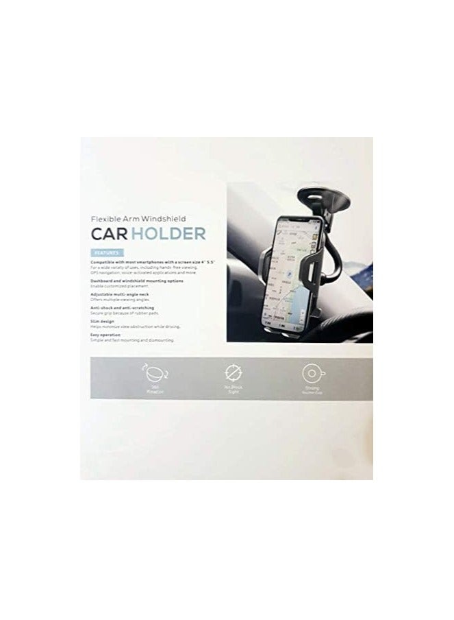 GO-DES Flexible Arm Windshield Car Holder GD-HD651 Car PhoneHolder Rotating 360 Degree Long Arm Windshield Mount - Image 3