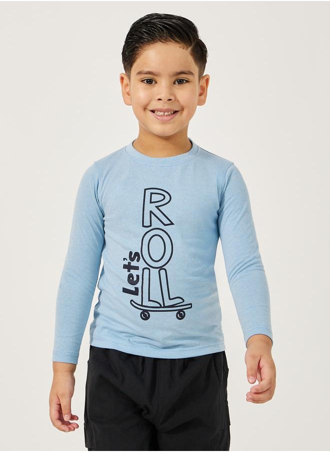 Styli Graphic Print Round Neck T-Shirt  - Image 1