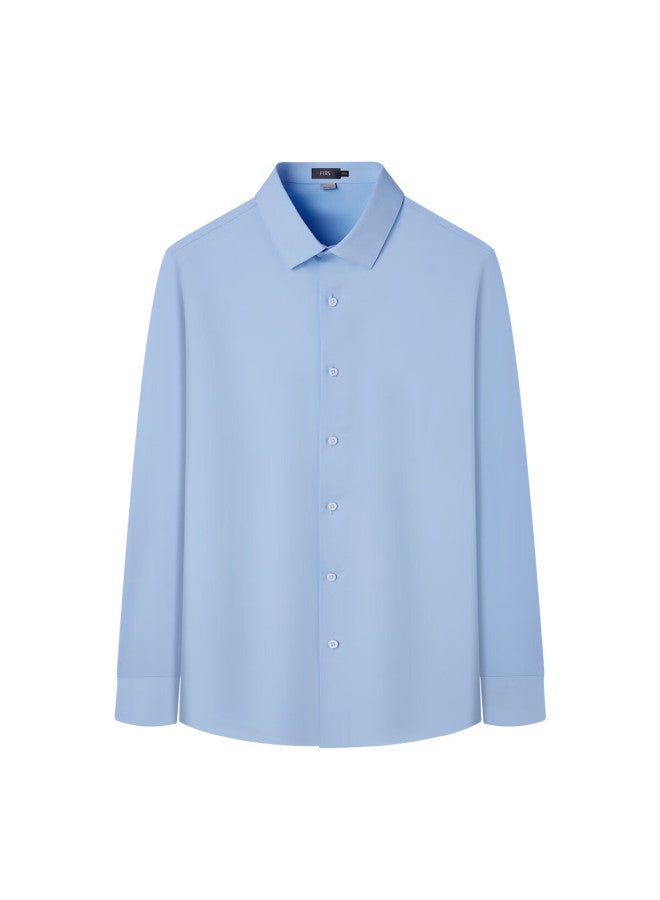 Firs Autumn New Long Sleeve Shirt Men Modal Wrinkle-free 3a Antibacterial Skin-friendly Machine Washable Business Casual Polo Shirt - Image 1