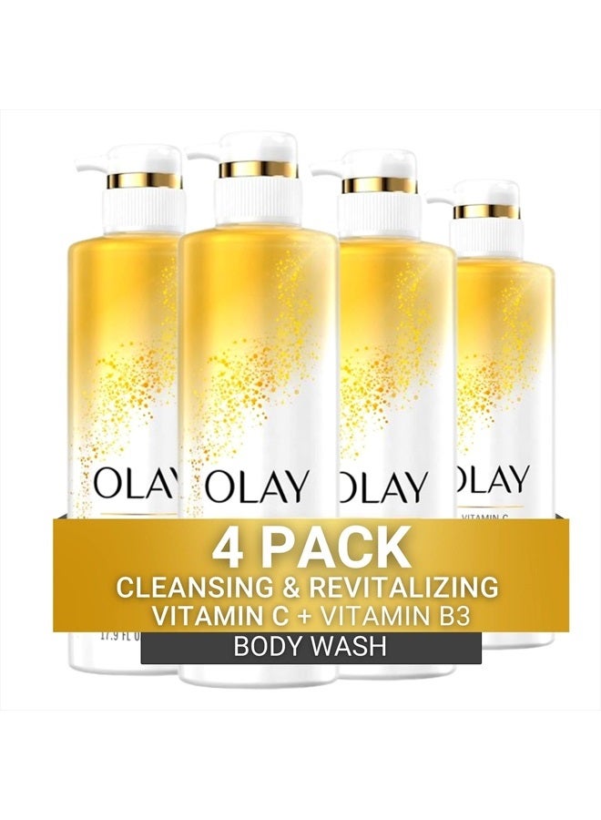 Olay cleansing & nourishing body wash with vitamin b3 and vitamin c 20 fl oz Pack of 4 - Image 1