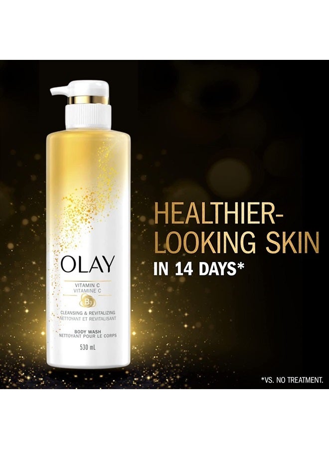 Olay cleansing & nourishing body wash with vitamin b3 and vitamin c 20 fl oz Pack of 4 - Image 2