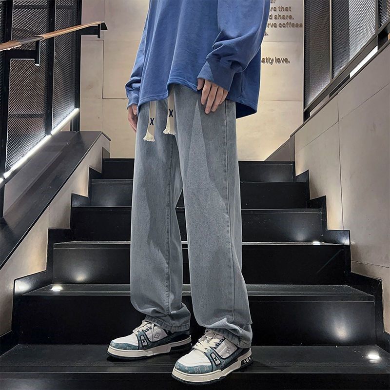 Unisex Classic Denim Jeans Loose Fit Daily Outdoor Wear - Image 3
